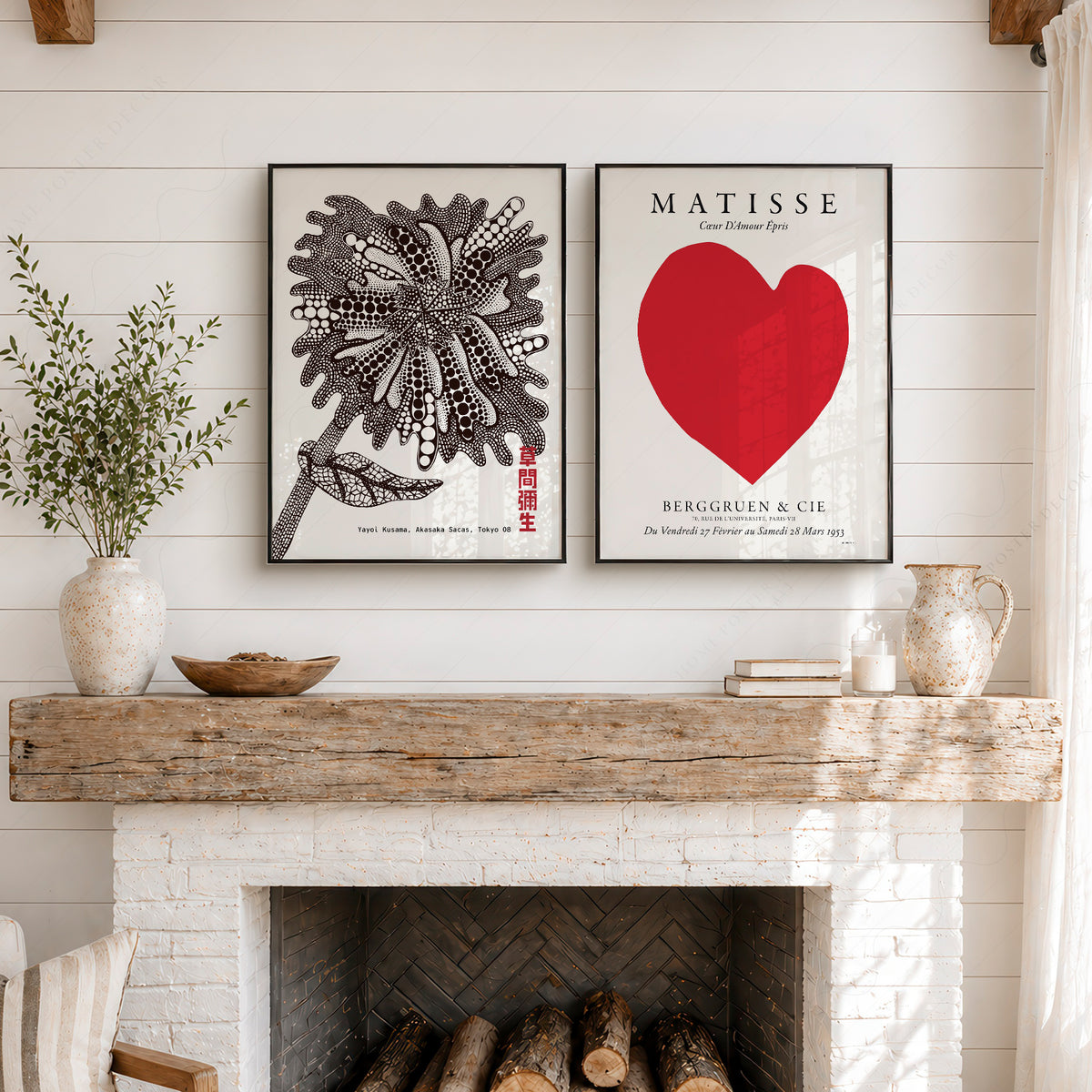 Kusama and Matisse Heart Pair – Set of 2 Art Prints — artwork preview 6