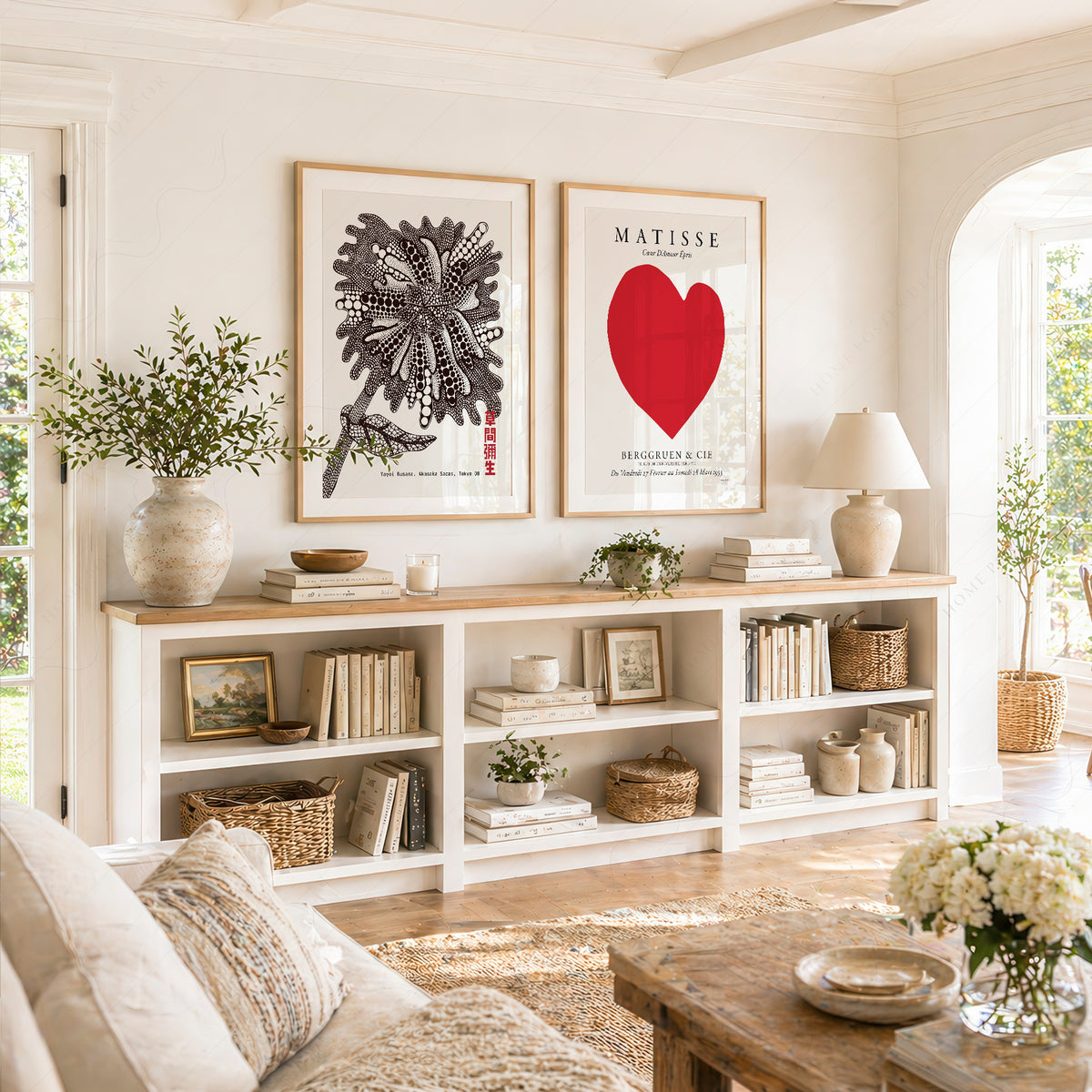 Kusama and Matisse Heart Pair – Set of 2 Art Prints — artwork preview 17