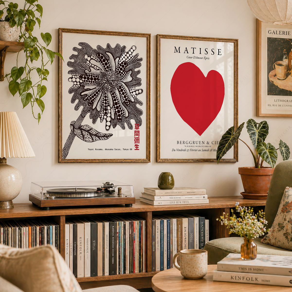 Kusama and Matisse Heart Pair – Set of 2 Art Prints — artwork preview 23