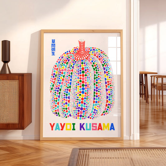 Yayoi Kusama Colorful Pumpkin Art Print – Contemporary Japanese Wall Art — artwork preview 5