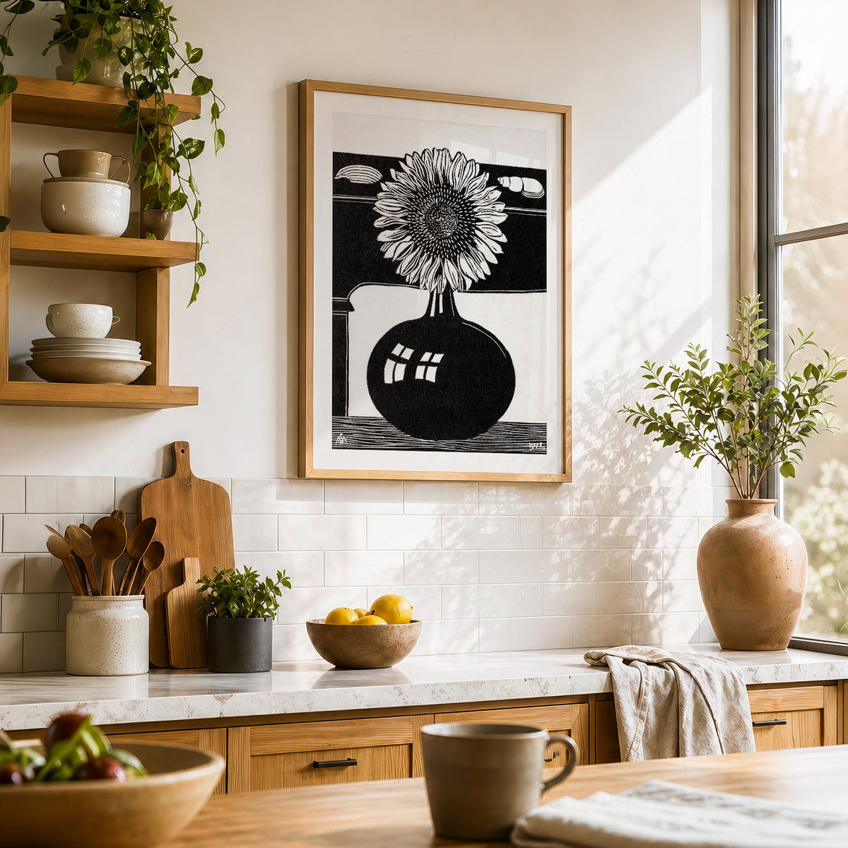 Samuel Jessurun de Mesquita Sunflower in a Black Vase Art Print — artwork preview 23