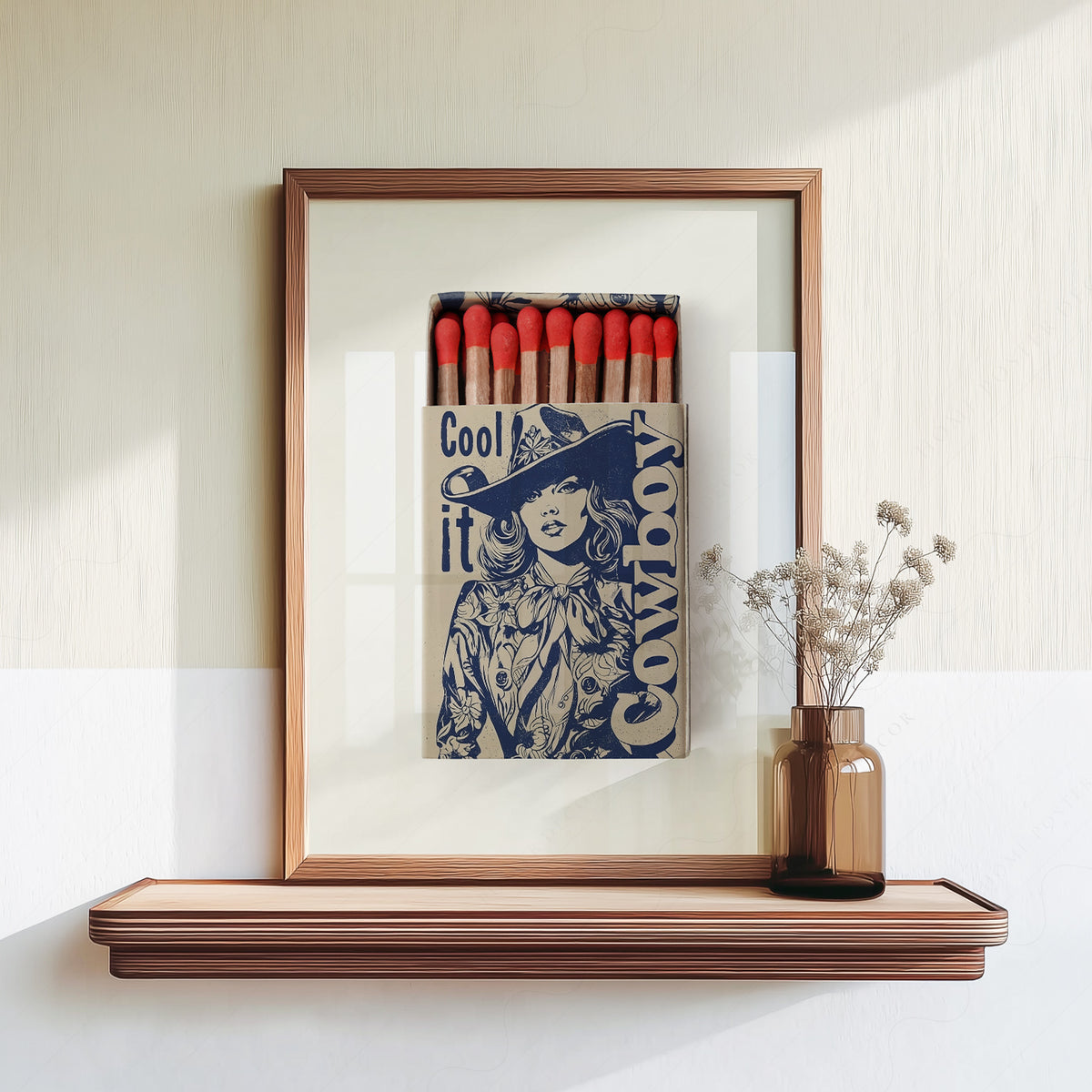 Cool It Cowboy Matchbox Art Print — artwork preview 18
