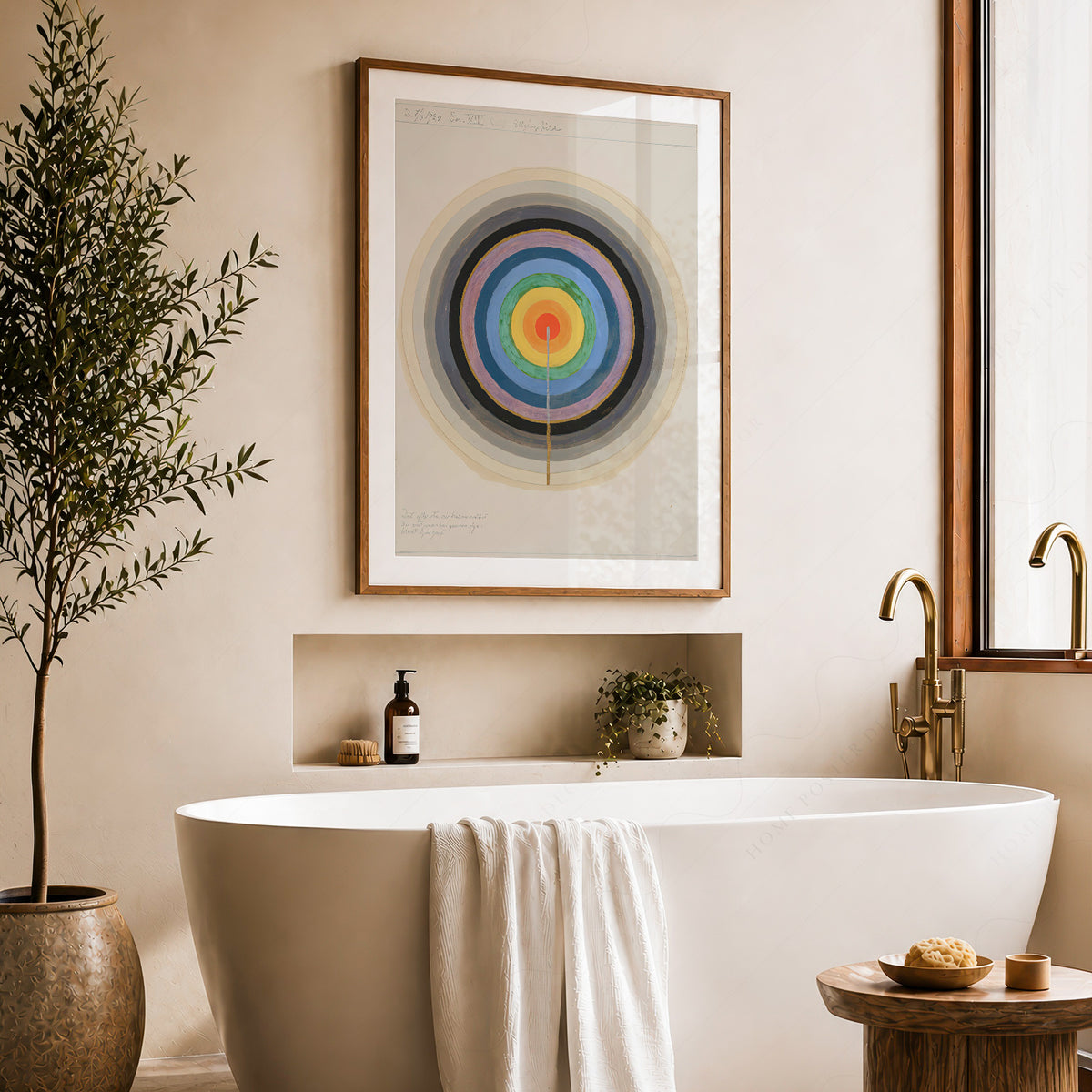 Hilma af Klint Concentric Rainbow Circles Art Print — artwork preview 22