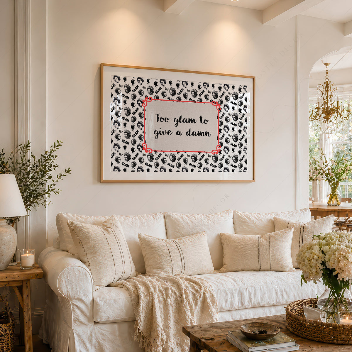Too Glam to Give a Damn Quote Art Print — artwork preview 6