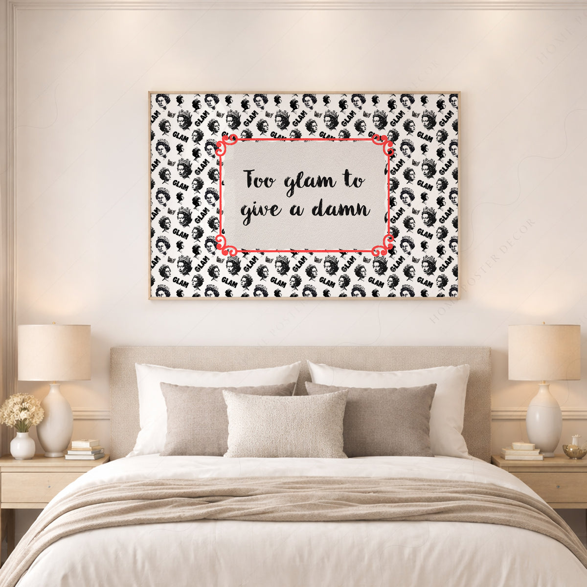 Too Glam to Give a Damn Quote Art Print — artwork preview 17