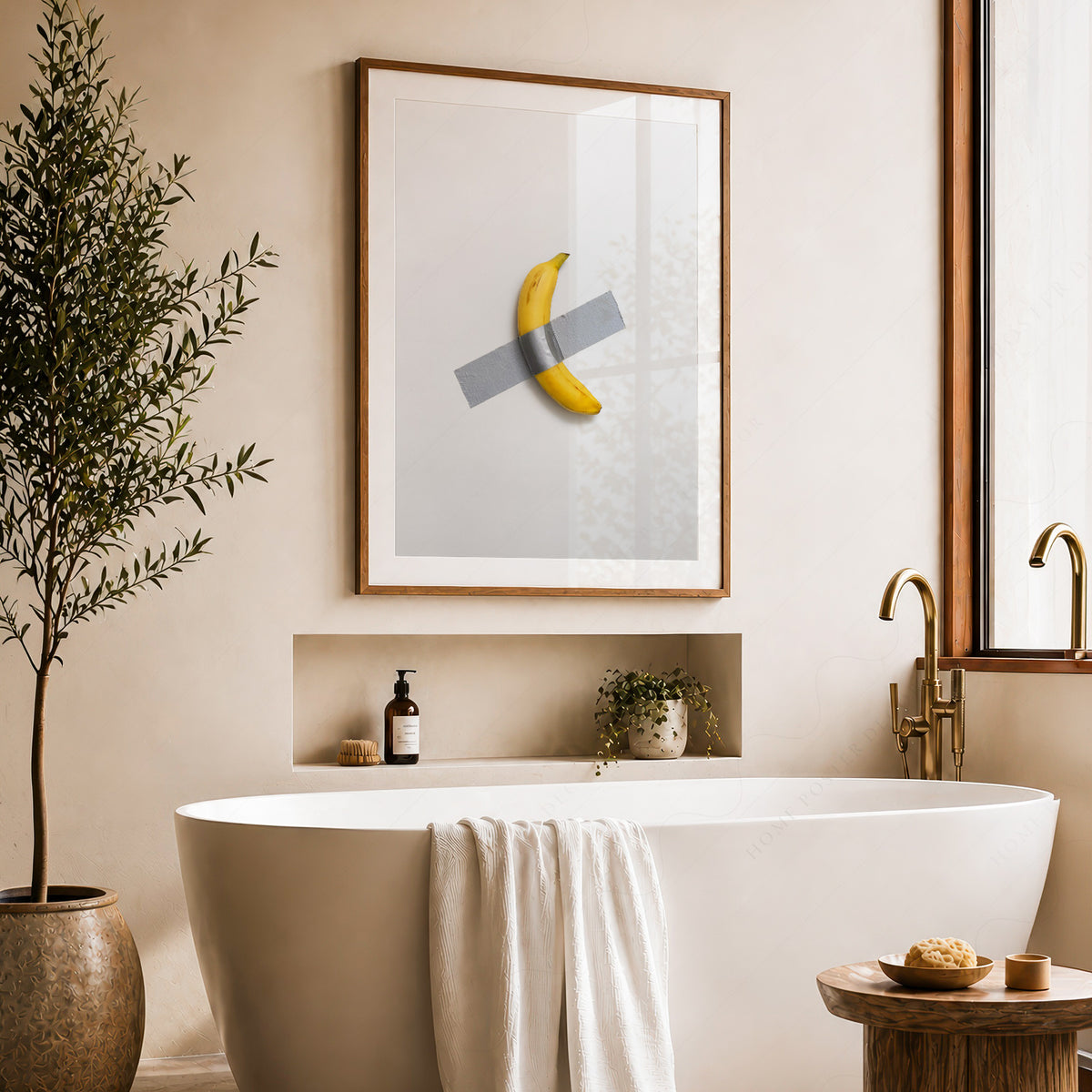 Maurizio Cattelan Taped Banana Art Print — artwork preview 22