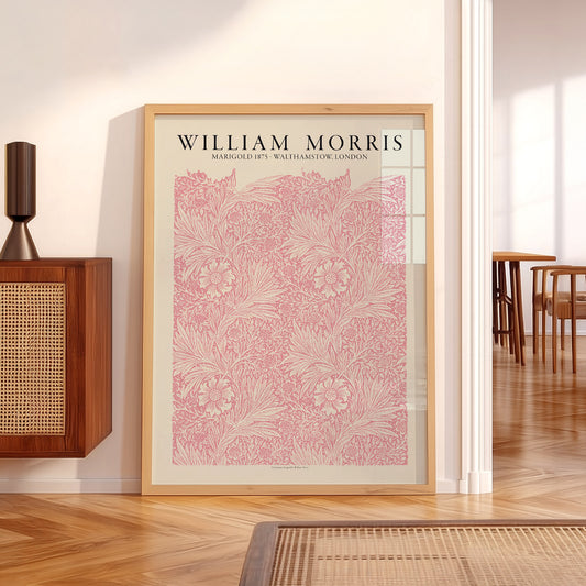 William Morris Marigold 1875 Art Print – Pink Floral Wall Art Poster — artwork preview 5