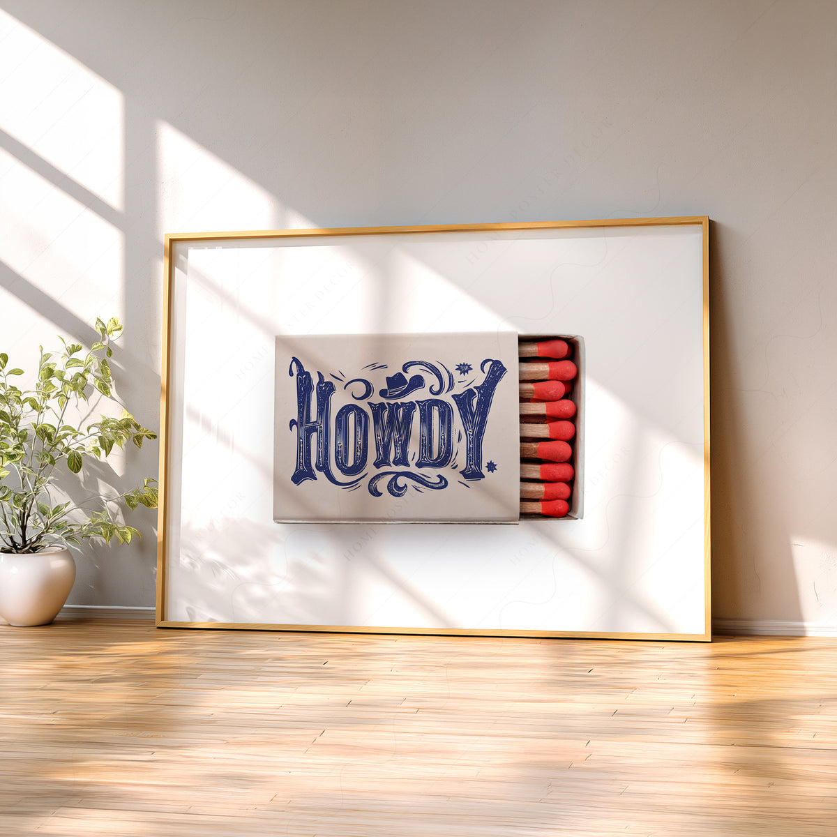 Howdy Matchbox Art Print — artwork preview 2