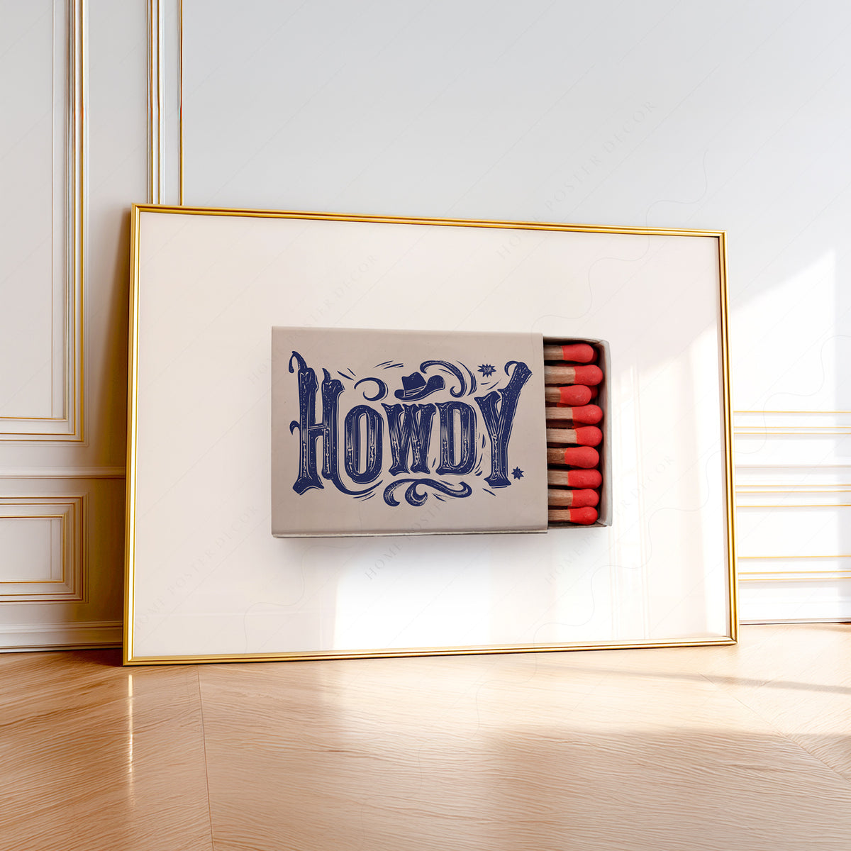 Howdy Matchbox Art Print — artwork preview 1