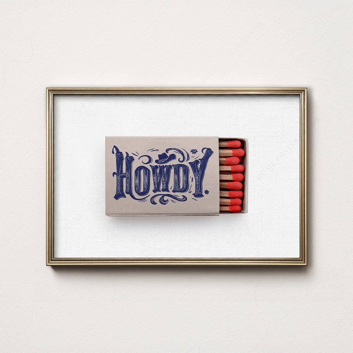 Howdy Matchbox Art Print — artwork preview 7