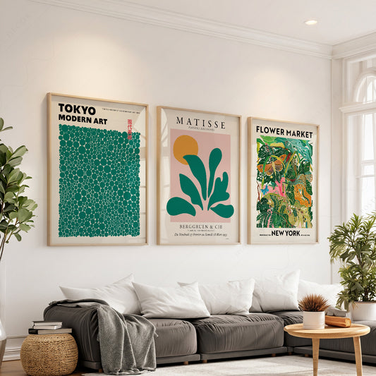 Matisse Kusama Gallery Wall Set of 3 Prints – Modern Art Poster Collection — artwork preview 1