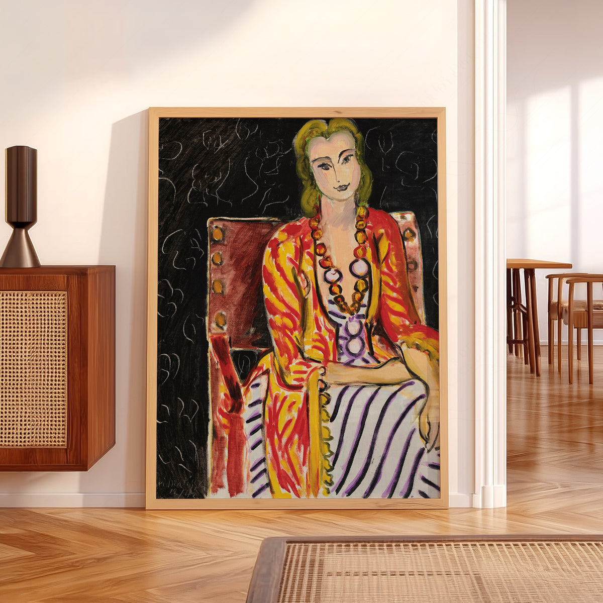 Henri Matisse Seated Woman against a Black Background Art Print — artwork preview 5