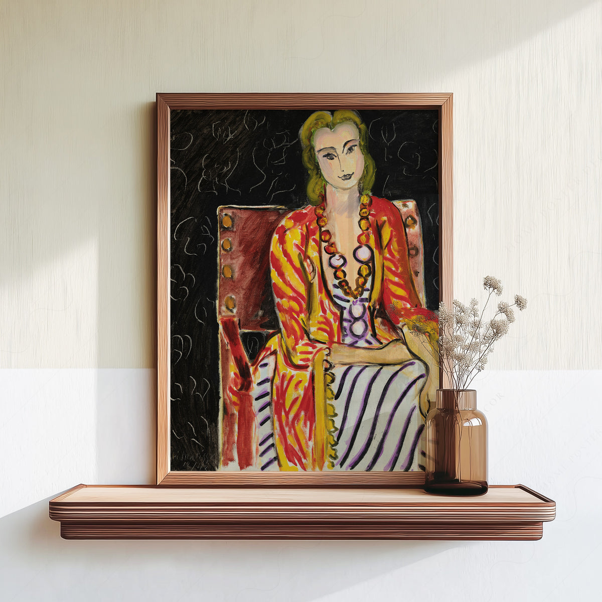 Henri Matisse Seated Woman against a Black Background Art Print — artwork preview 18