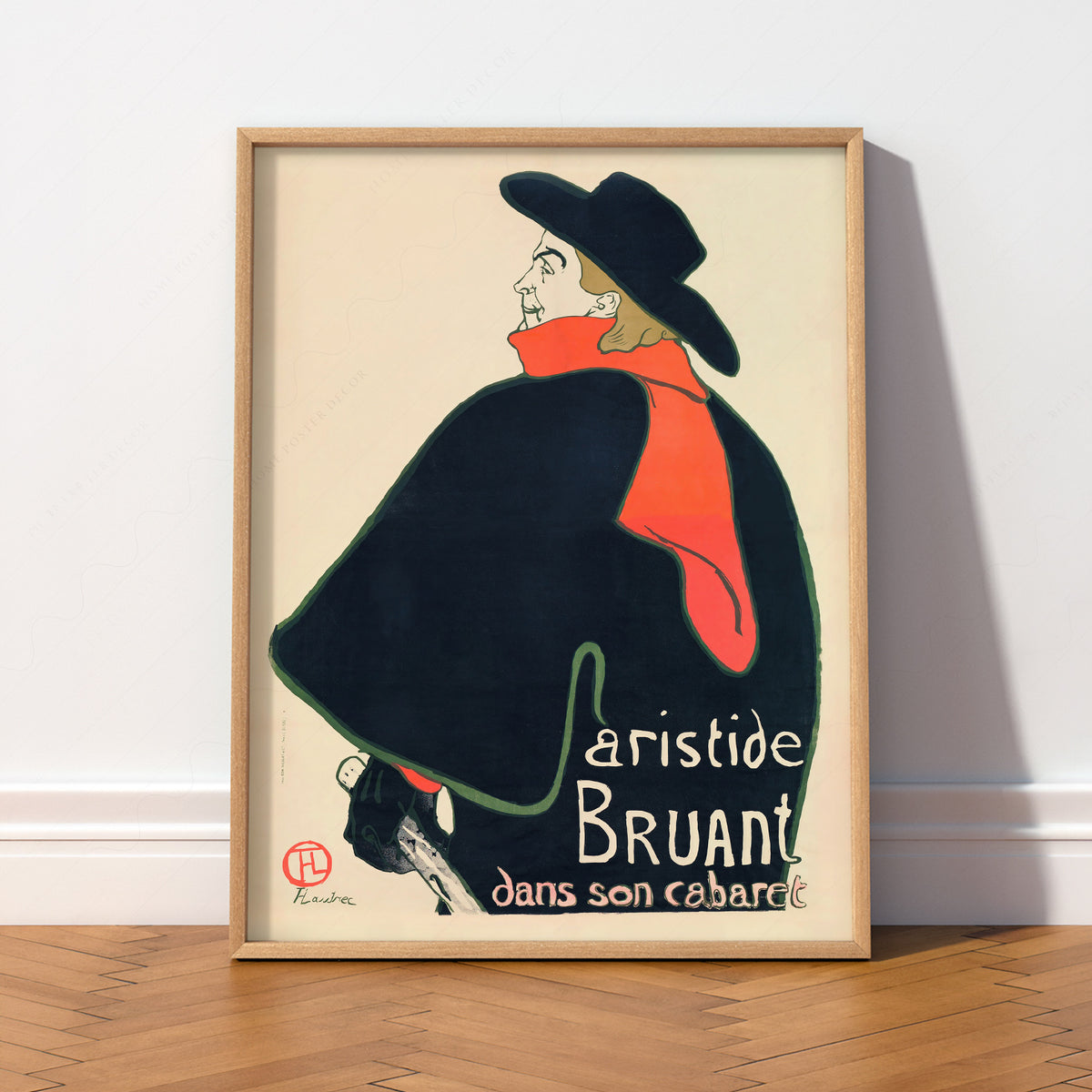 Henri de Toulouse-Lautrec Aristide Bruant Cabaret Poster Art Print — artwork preview 2