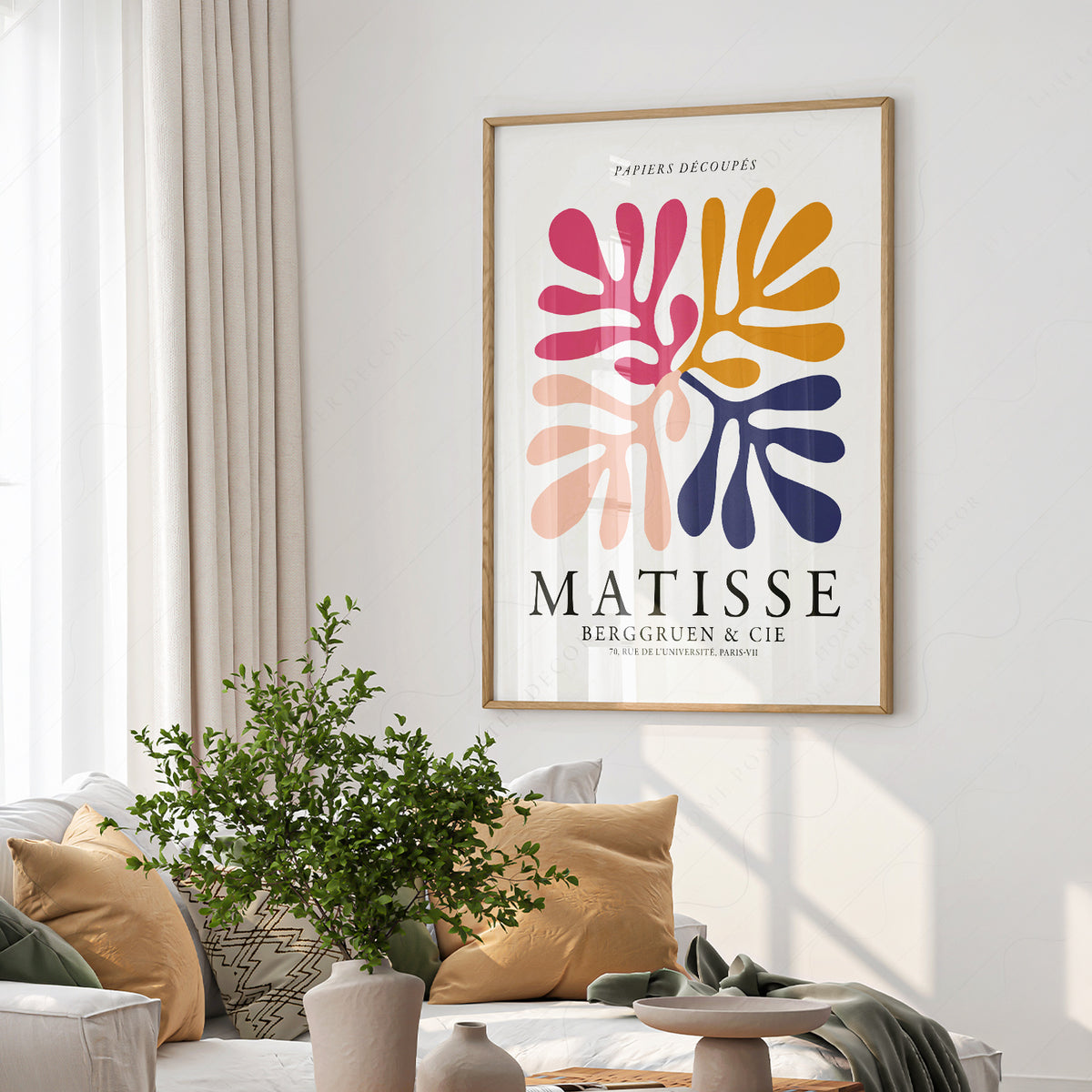 Henri Matisse Multicolour Cut-Out Leaves Art Print — artwork preview 6