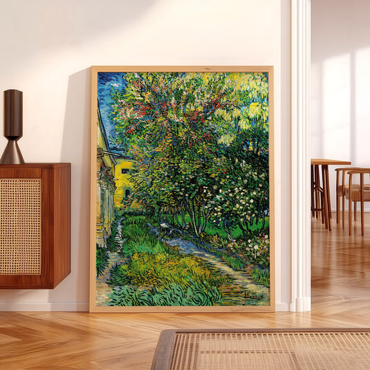 Van Gogh The Garden of the Asylum at Saint-Rémy Print – Famous Painting Wall Art — artwork preview 5