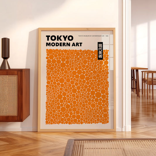 Yayoi Kusama Orange Dots Exhibition Poster – Contemporary Art Print — artwork preview 5