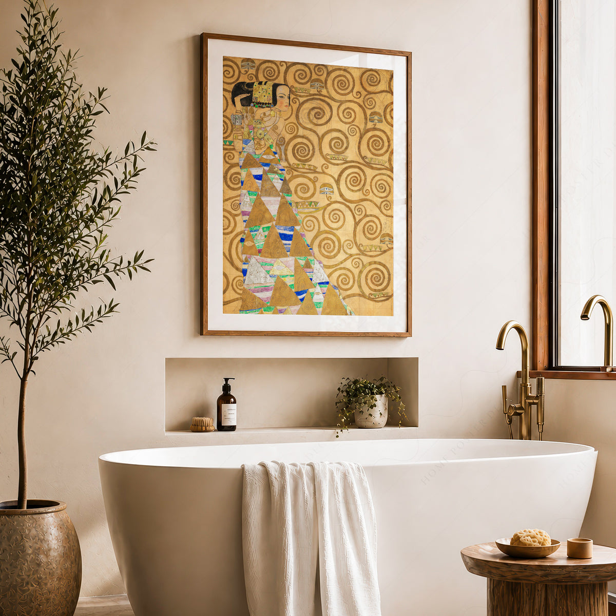 Gustav Klimt Expectation Art Print — artwork preview 22
