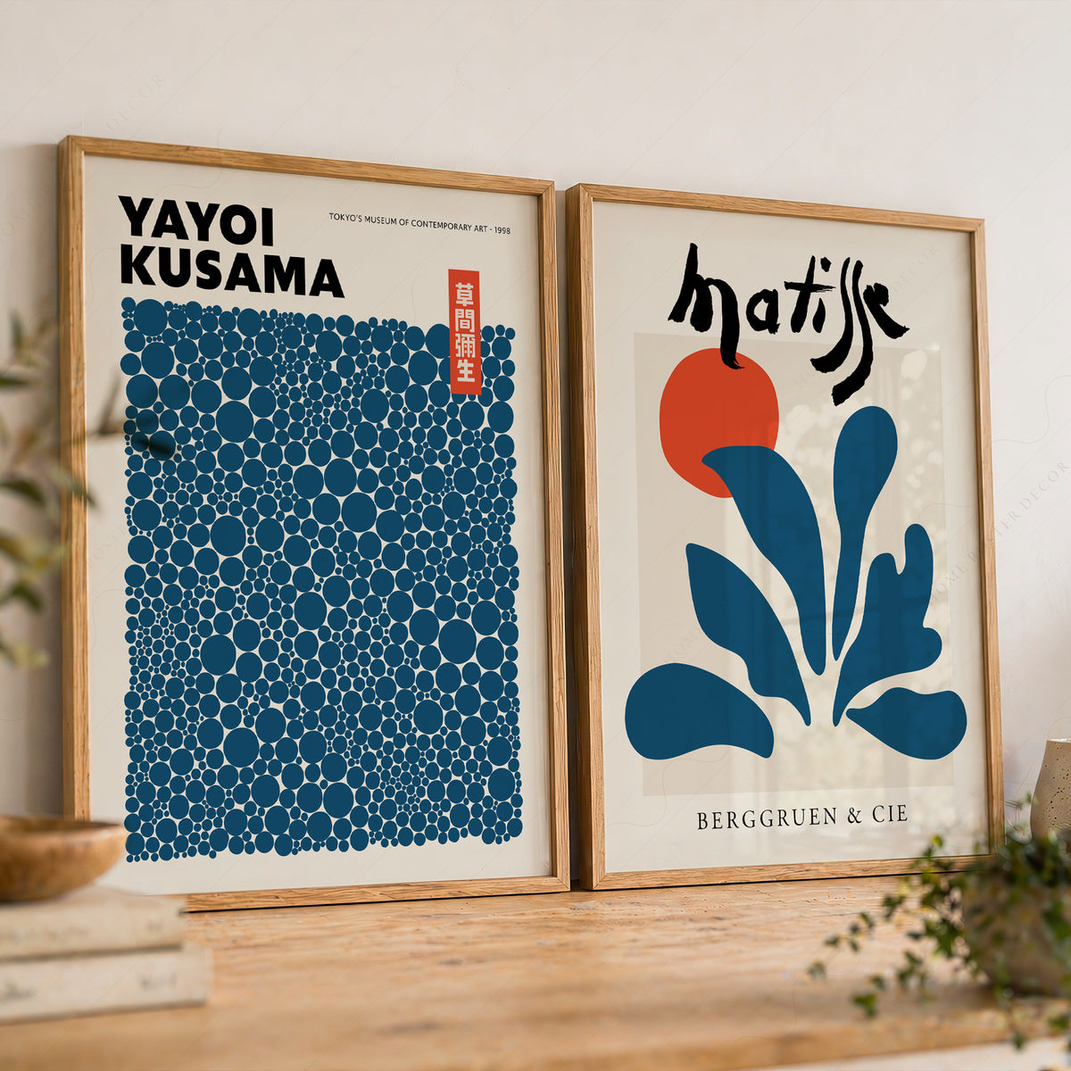 Kusama and Matisse Blue Pair – Set of 2 Art Prints — artwork preview 8