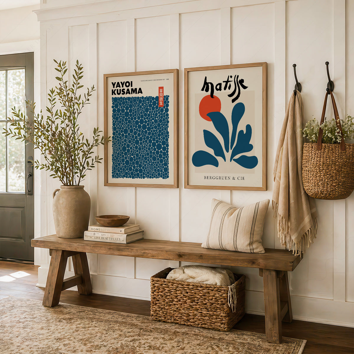 Kusama and Matisse Blue Pair – Set of 2 Art Prints — artwork preview 16
