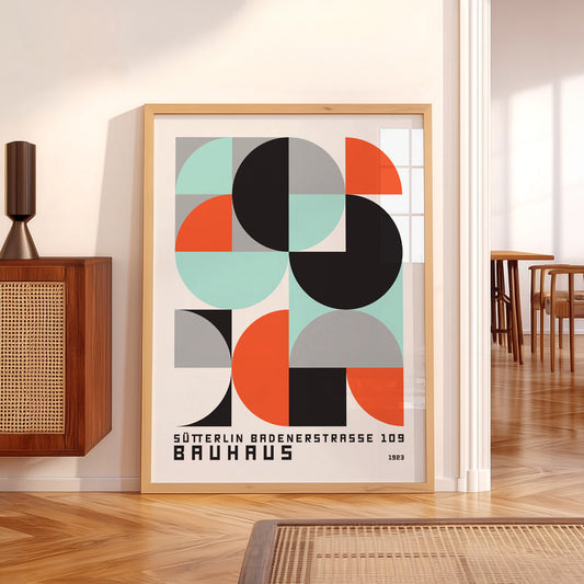 Bauhaus Geometric Art Print – Mid-Century Modern Wall Decor Poster — artwork preview 5