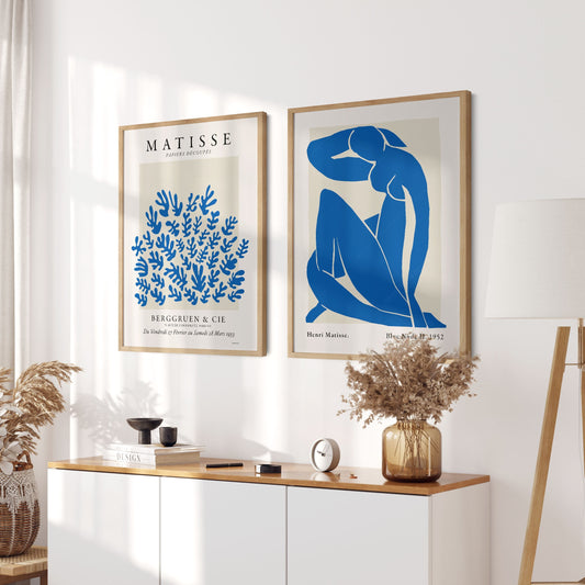 Henri Matisse Blue Nude & Papiers Découpés Print Set – fine art print wall decor