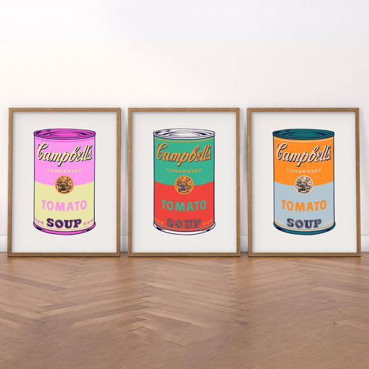 Andy Warhol Campbell's Soup Cans Print Set – Pop Art – fine art print wall decor