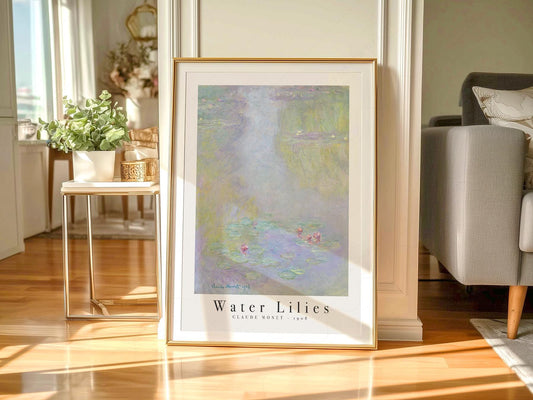 Claude Monet Water Lilies 1908 Art Print – Classic – fine art print wall decor