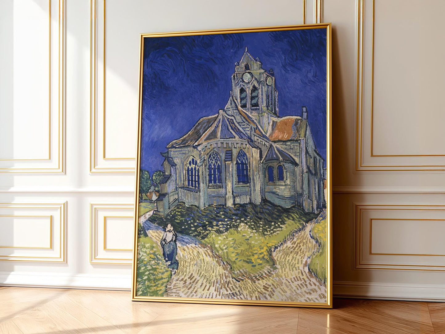 Van Gogh The Church at Auvers Art Print – Famous – exhibition poster wall art