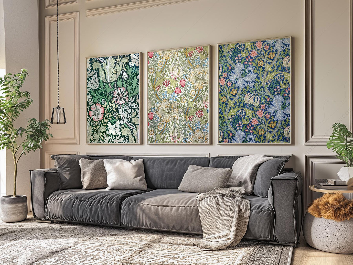 William Morris Print Set of 3 – Botanical Gallery Wall – exhibition poster wall art