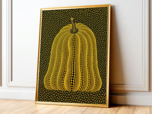 Yayoi Kusama Pumpkin Print – Dots and Nets Japanese – fine art print wall decor