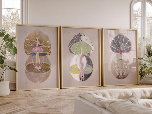 Hilma af Klint The Ten Largest Set of 3 Prints – fine art print wall decor