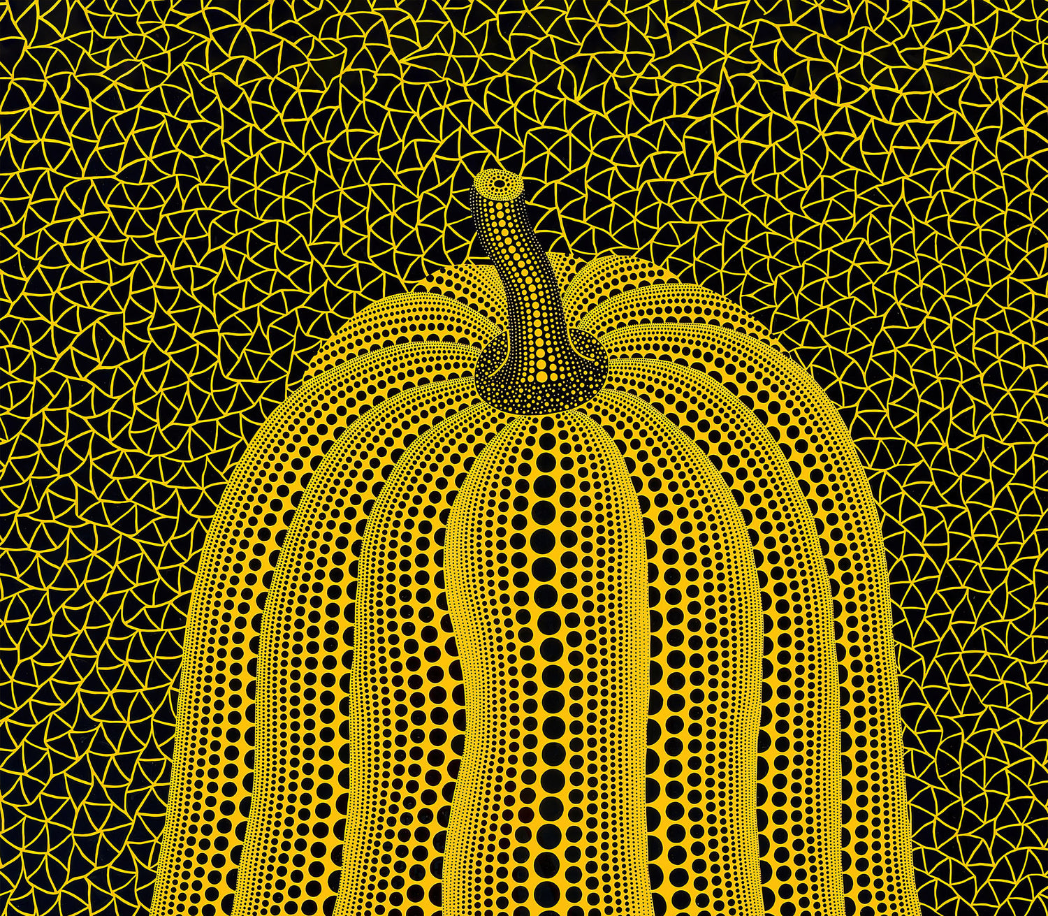 yayoi kusama pumpkin yellow dots