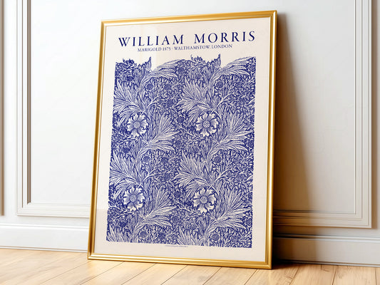 William Morris, Blue Marigold, Fine Art Print