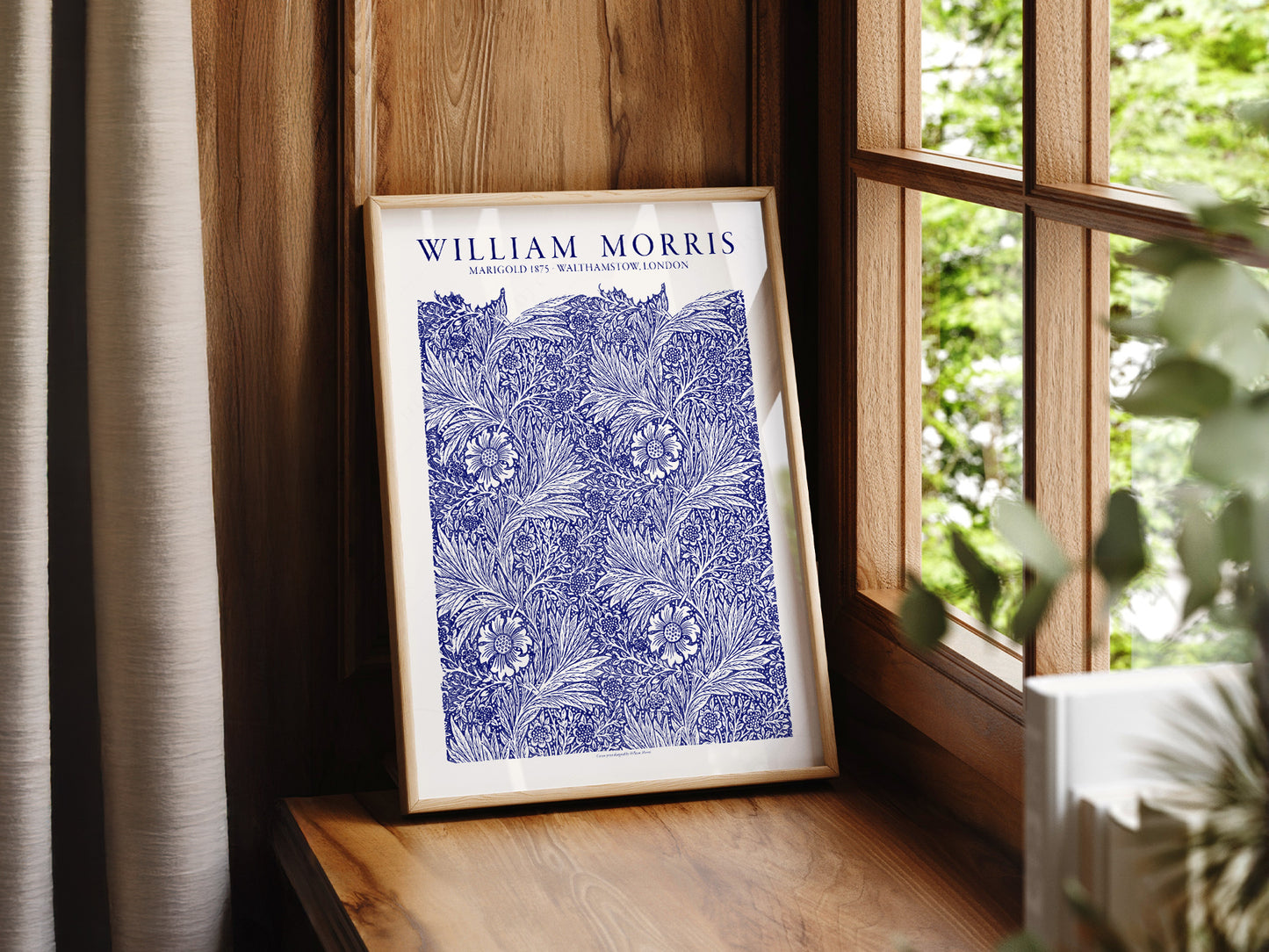 Multiple size options for William Morris Marigold wall art print display