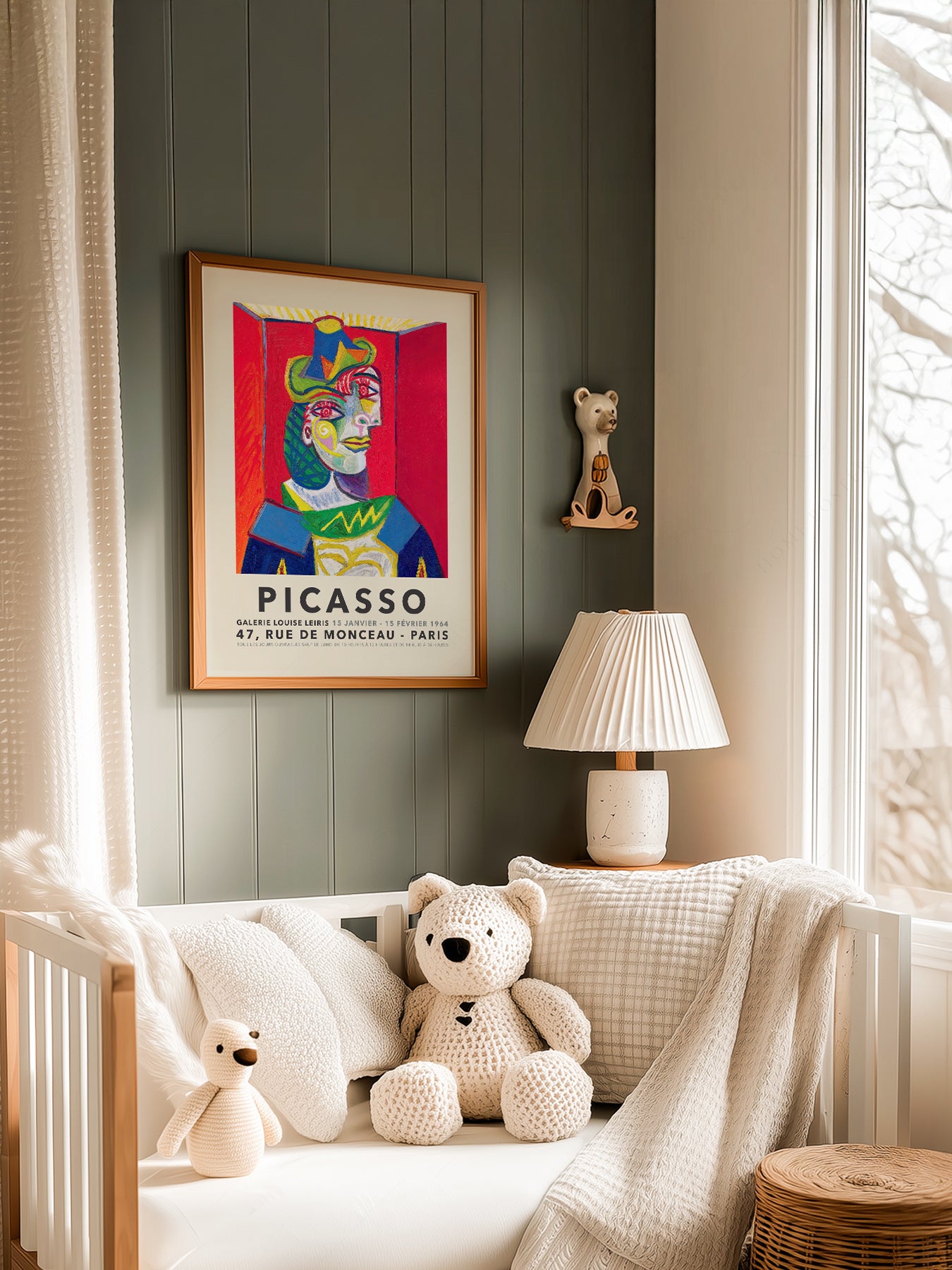 Pablo Picasso Buste de Femme 1938 in a light-filled Japandi-inspired living space