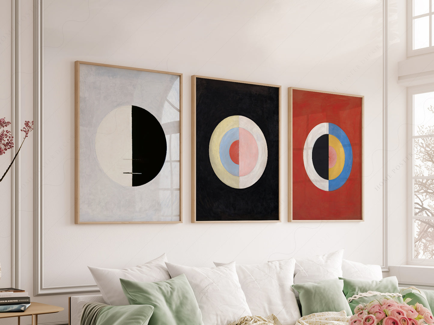 Set of 3 Posters Hilma af Klint: Buddhas Standpoint, Earthly Life, The Swan No. 17