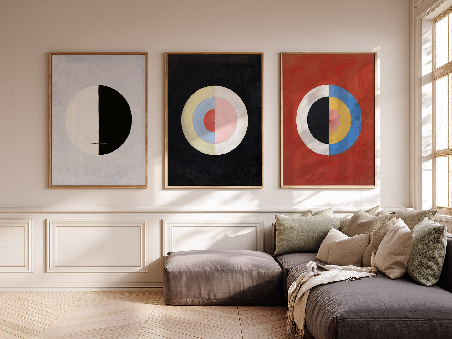 Set of 3 Posters Hilma af Klint: Buddhas Standpoint, Earthly Life, The Swan No. 17