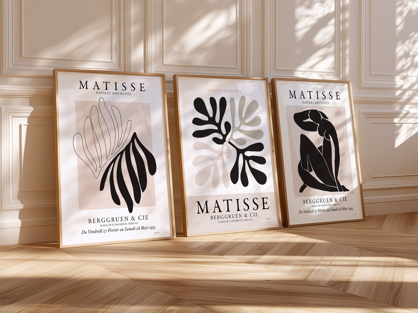 Gallery wall featuring Henri Matisse Papiers Découpés Gallery fine art print