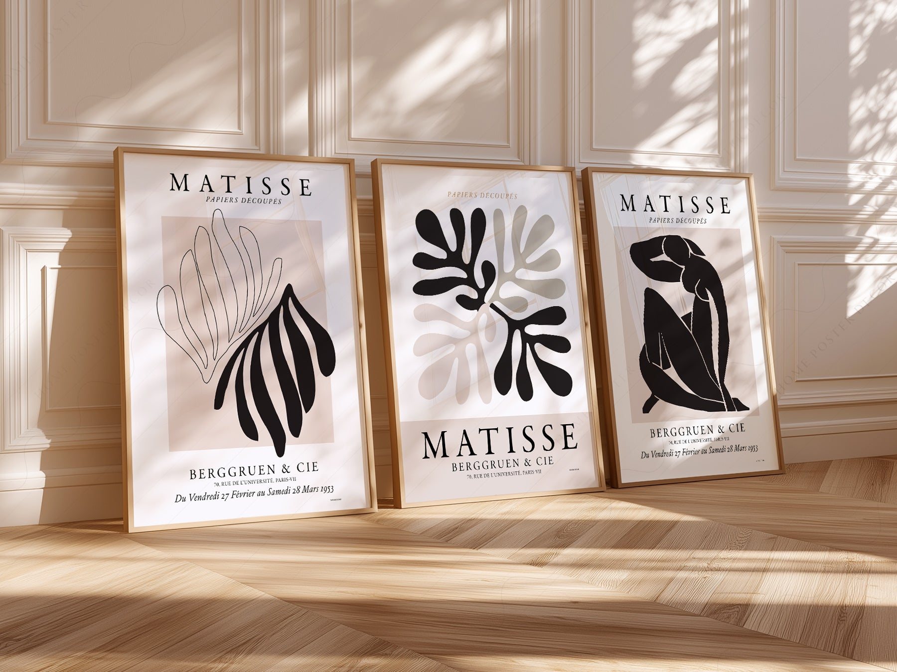 Gallery wall featuring Henri Matisse Papiers Découpés Gallery fine art print