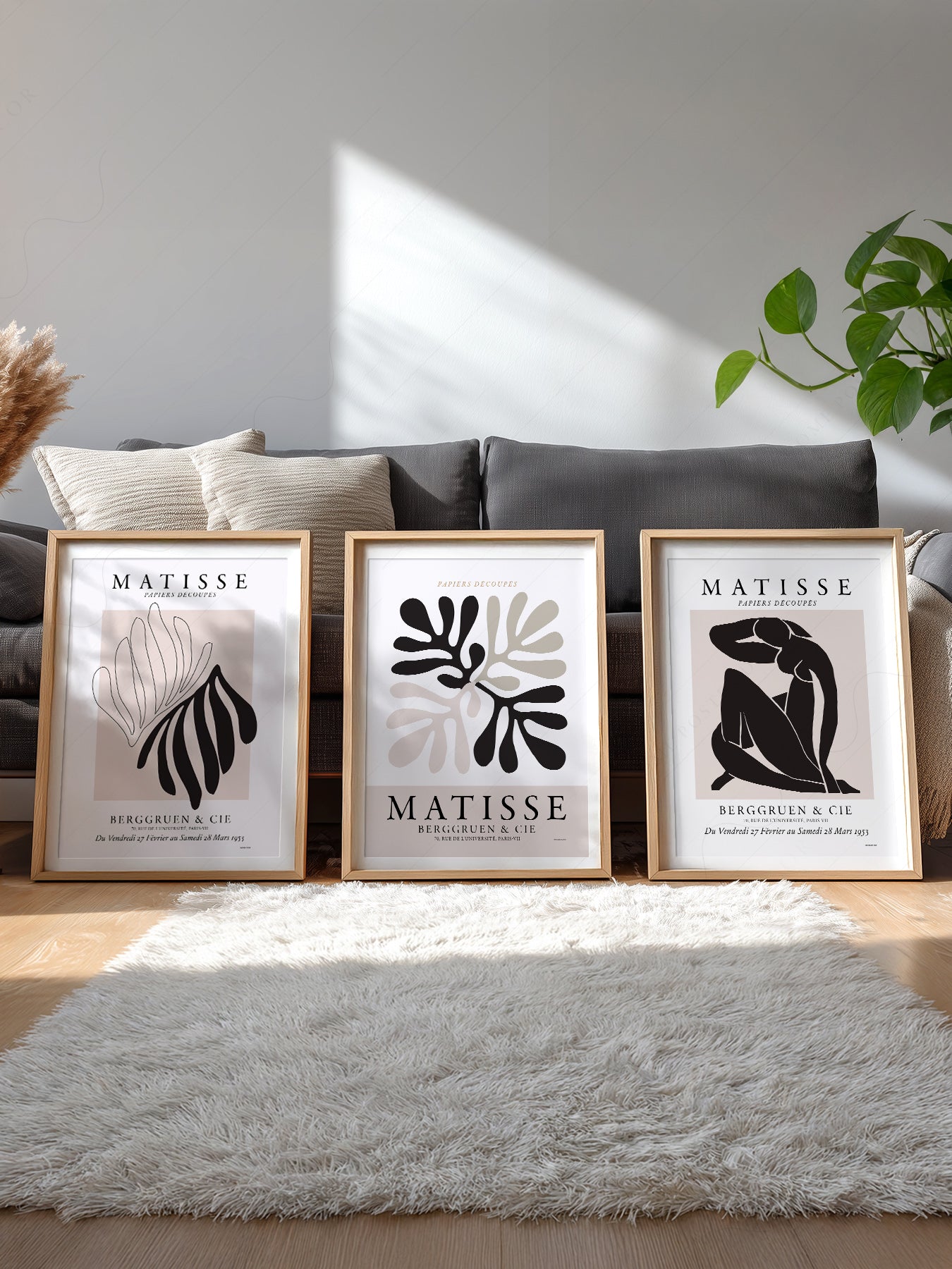 Gallery wall featuring Henri Matisse Papiers Découpés Gallery fine art print