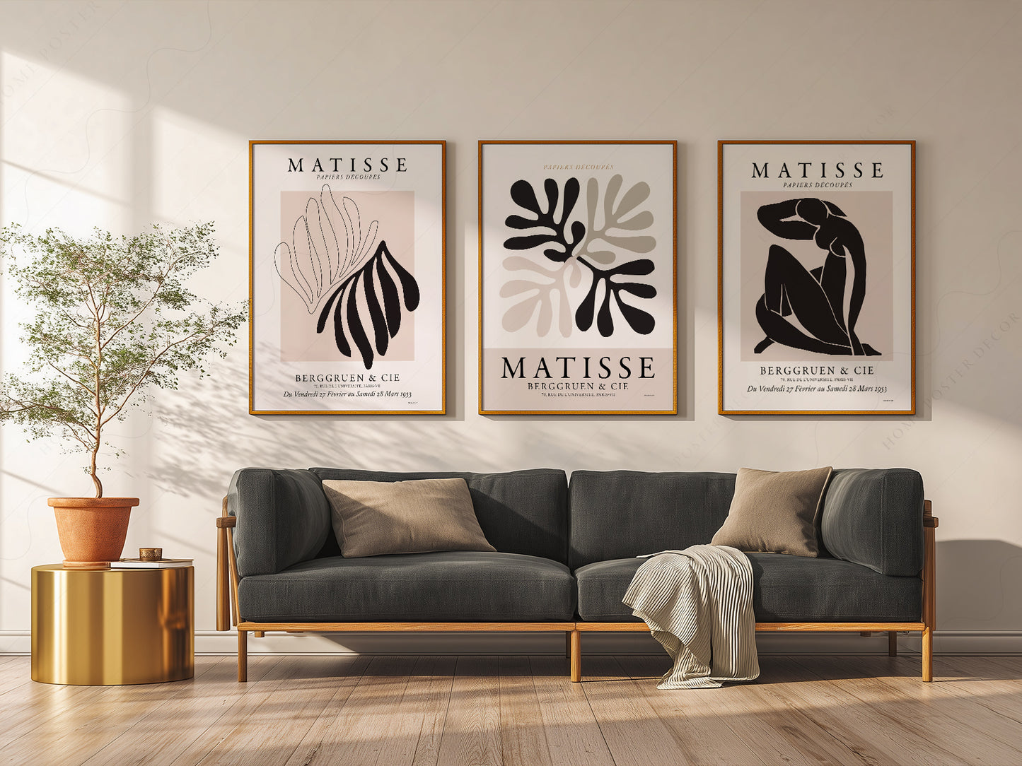 Multiple size options for Henri Matisse Papiers Découpés Gallery wall art print display
