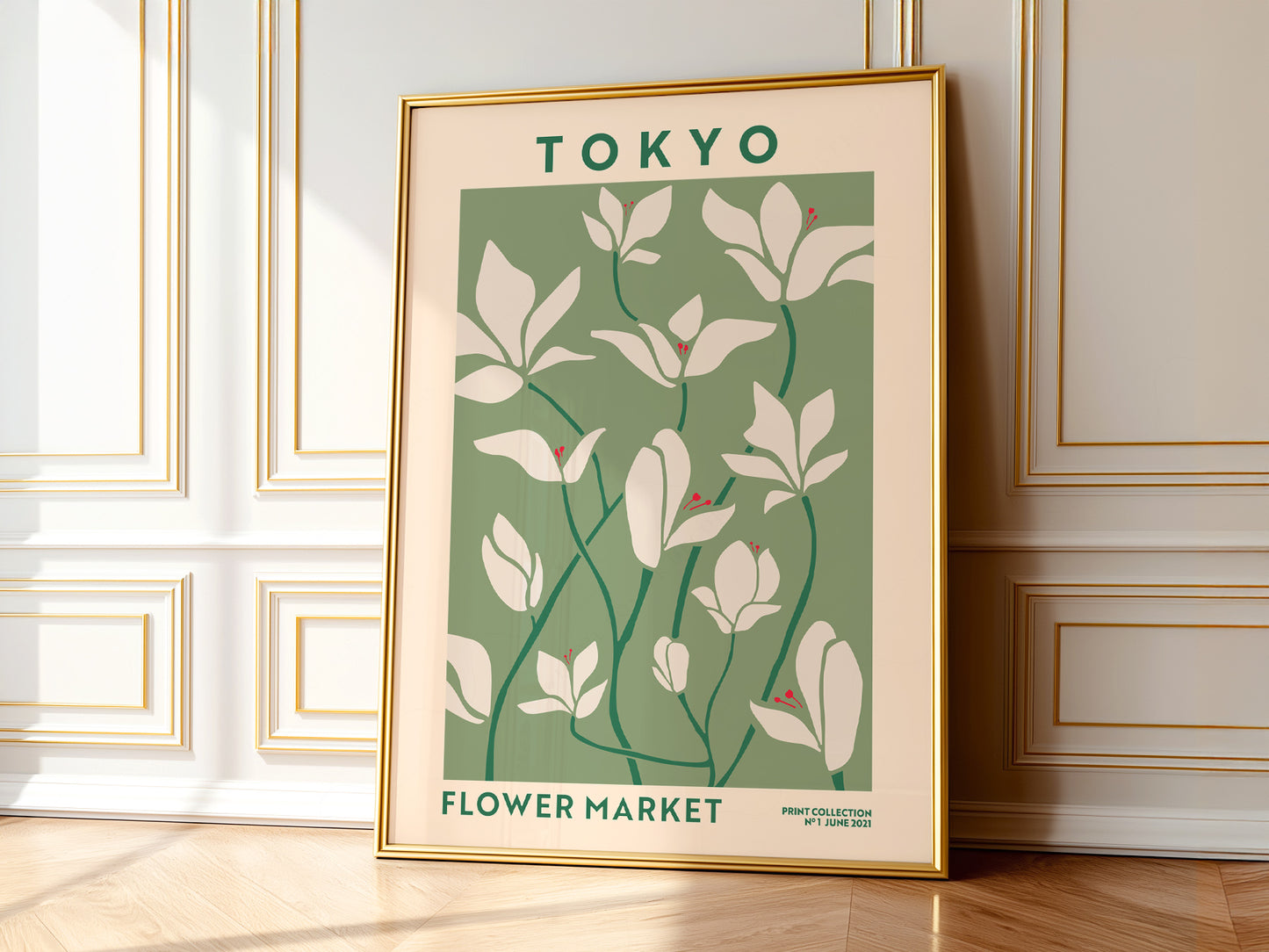 Flower Market Tokyo, Famous City Poster, Travel Gift Idea, Floral Wall Art