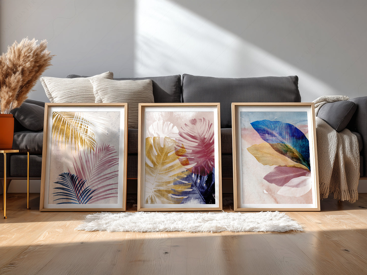 Set of 3 Wall Art, Botanical Prints, Elegant Wall Decor