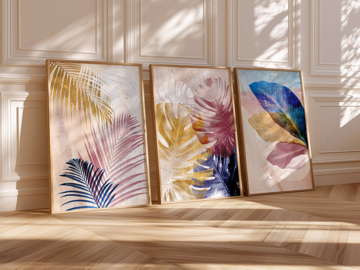 Set of 3 Wall Art, Botanical Prints, Elegant Wall Decor