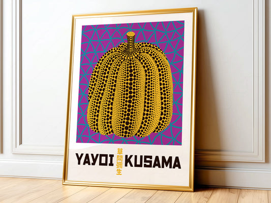 Yayoi Kusama Print, Contemporary Wall Decor, Pumpkin Series