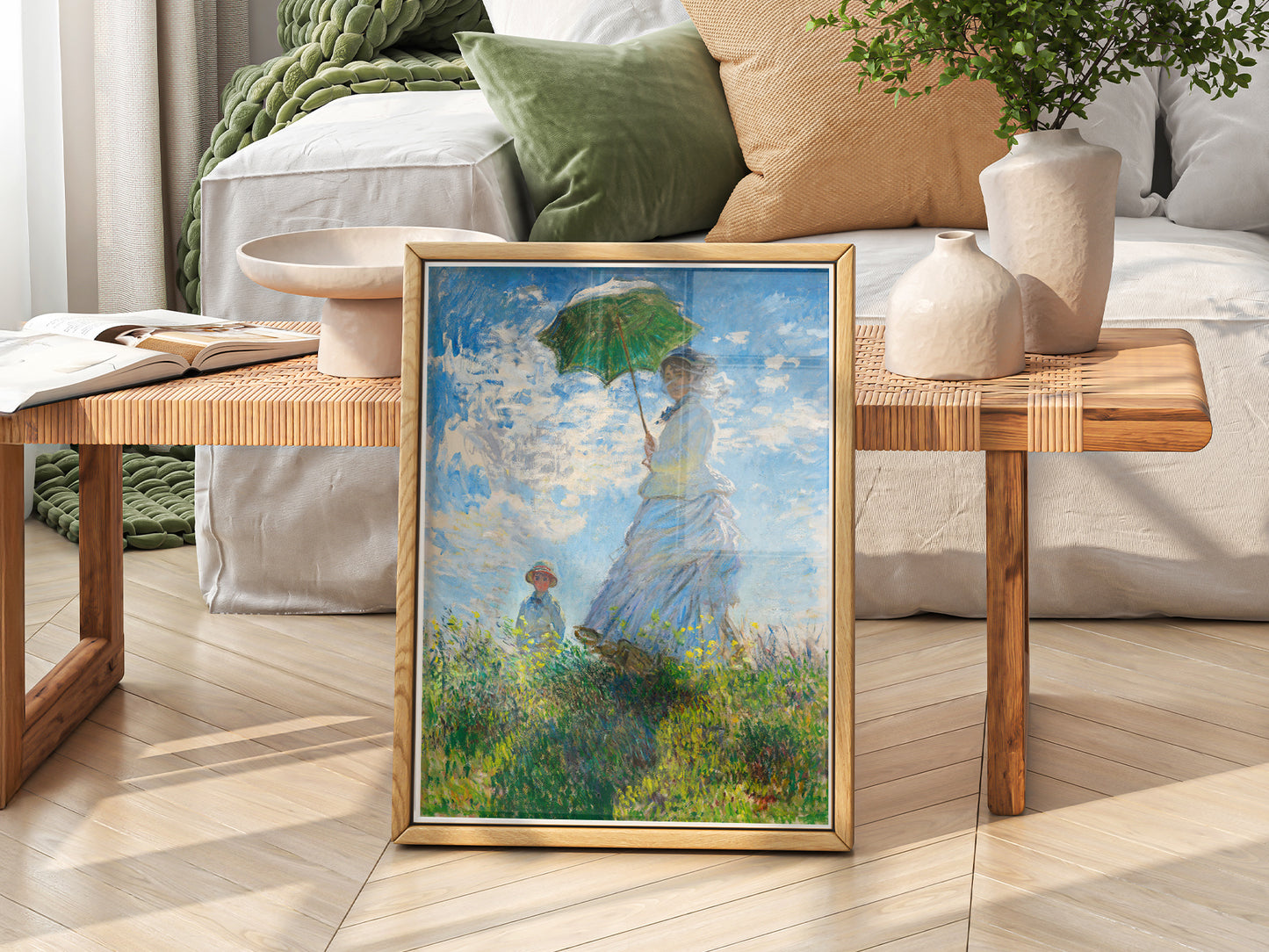 Claude Monet, Woman with a Parasol - Madame Monet and Her Son, 1875