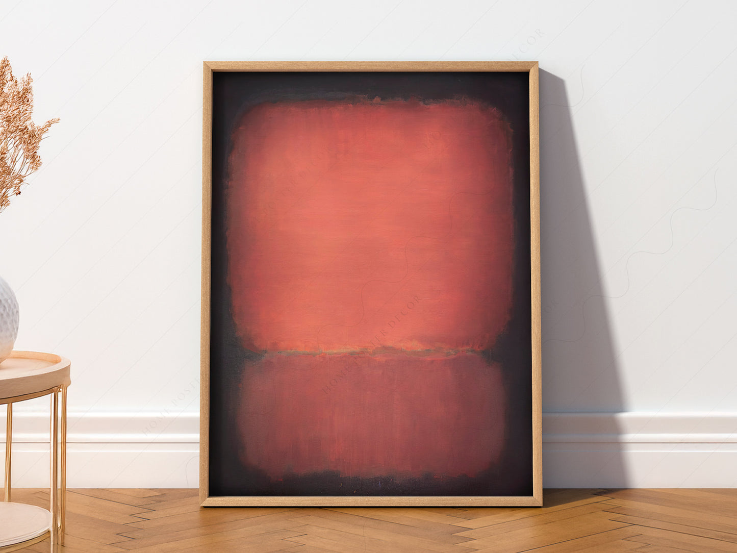 Multiple size options for Mark Rothko Untitled Red and Black wall art print display