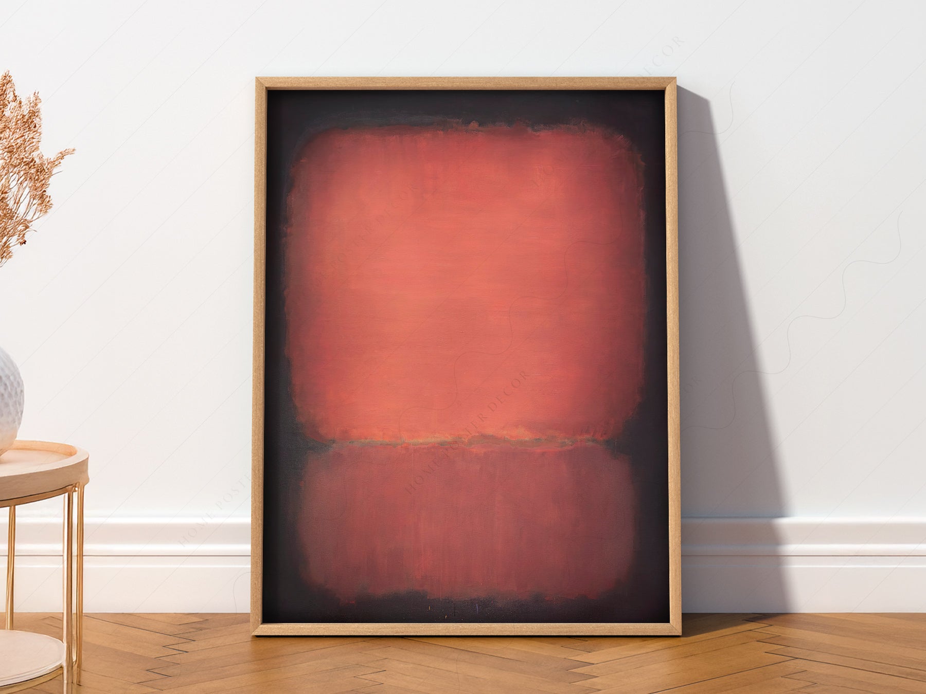 Multiple size options for Mark Rothko Untitled Red and Black wall art print display