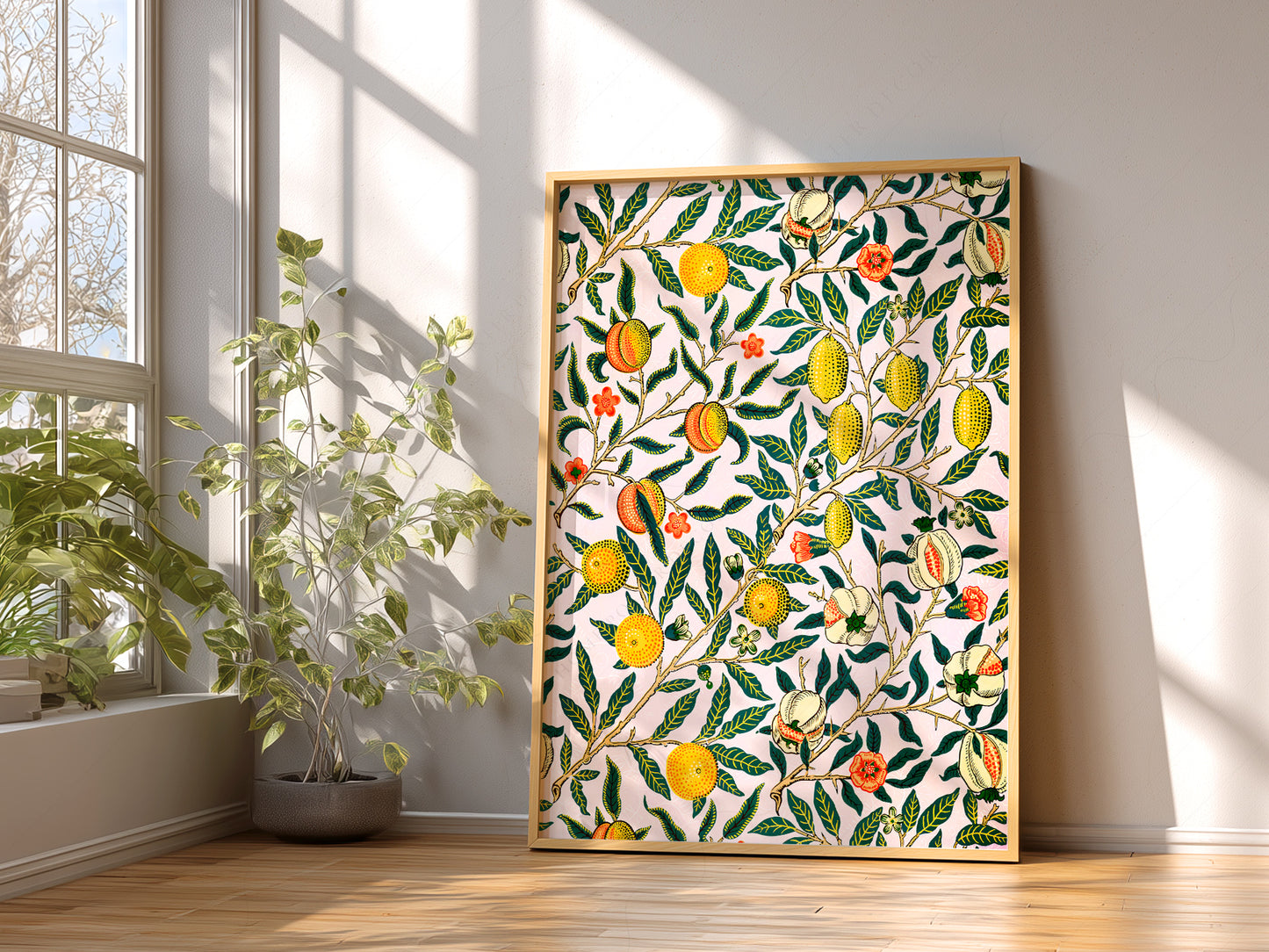 William Morris Pomegranate Art Print – Botanical Wall Art